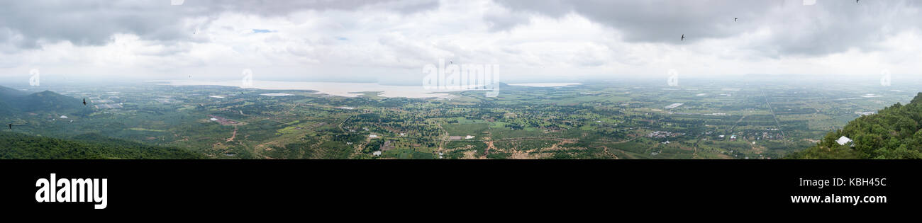 Panorama der Landnutzung um pasak jolasid Dam in der Provinz Lop Buri, Thailand Stockfoto