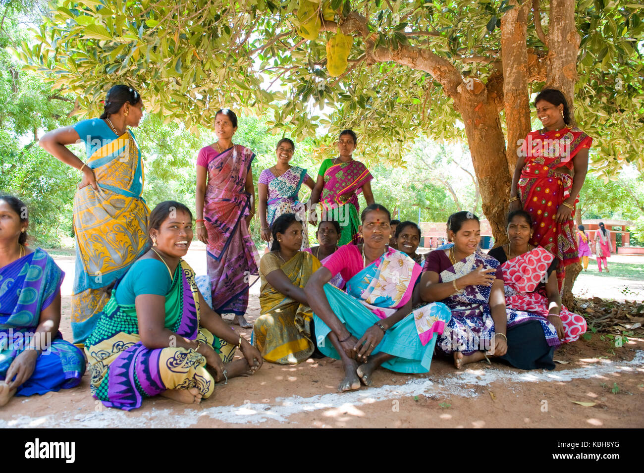 Der Bioregionalen Frauen Festival durch die Auroville Action Group. Stockfoto