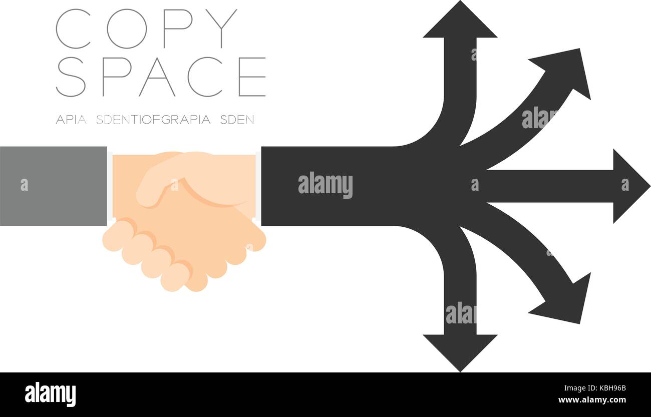 Handshake Geschäftsmann set Business Partner Connection: Wahl Konzept Idee Abbildung auf weißem Hintergrund, mit Kopie Raum Stock Vektor