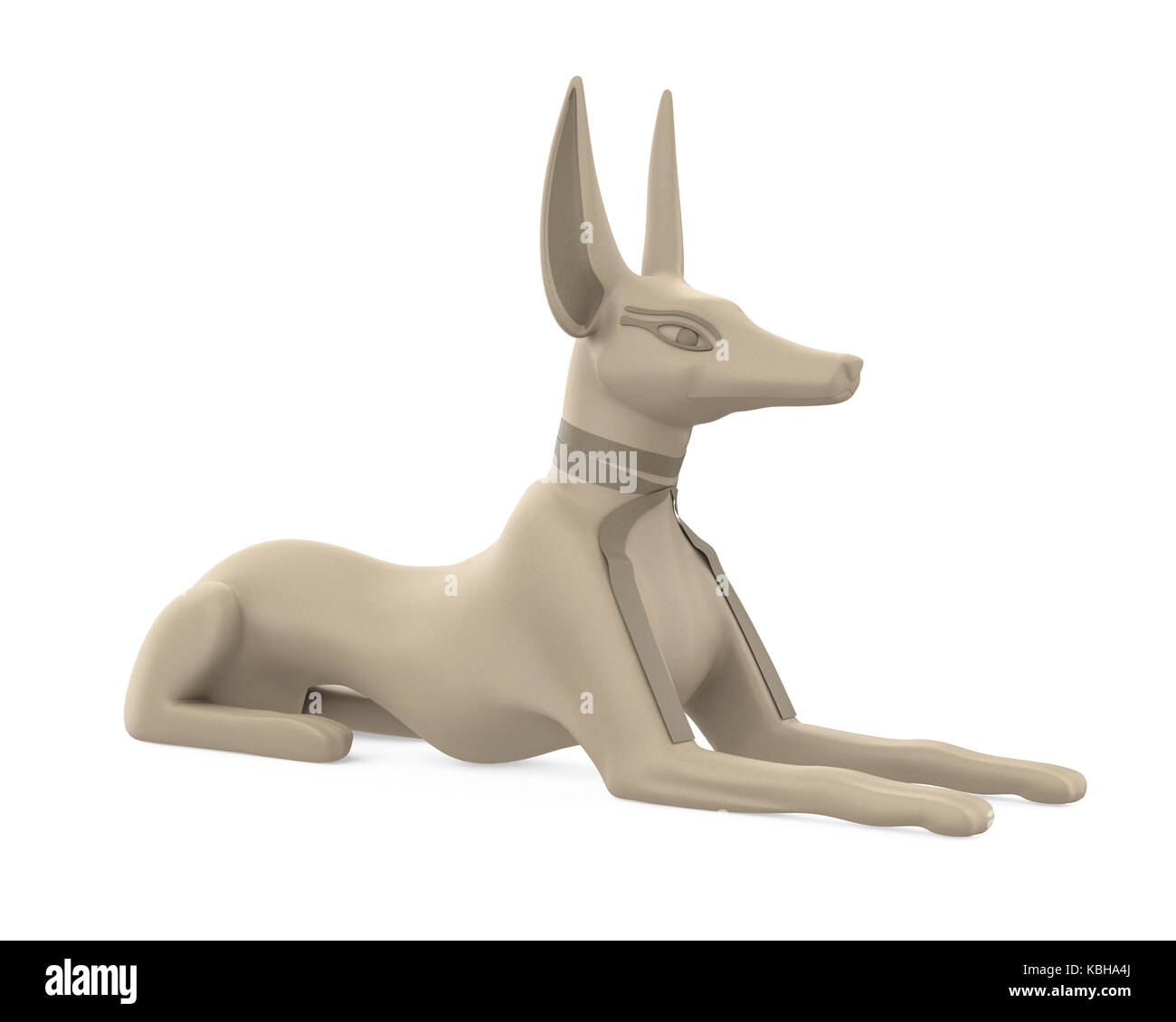 Ägyptischer Anubis Statue isoliert Stockfotografie Alamy
