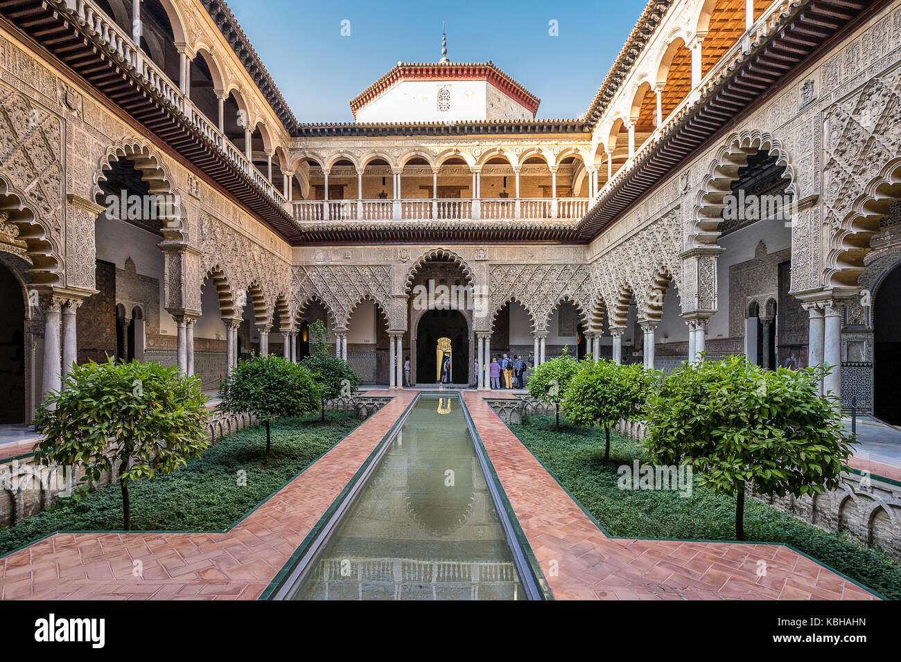 Real Alcazar in Sevilla Stockfoto