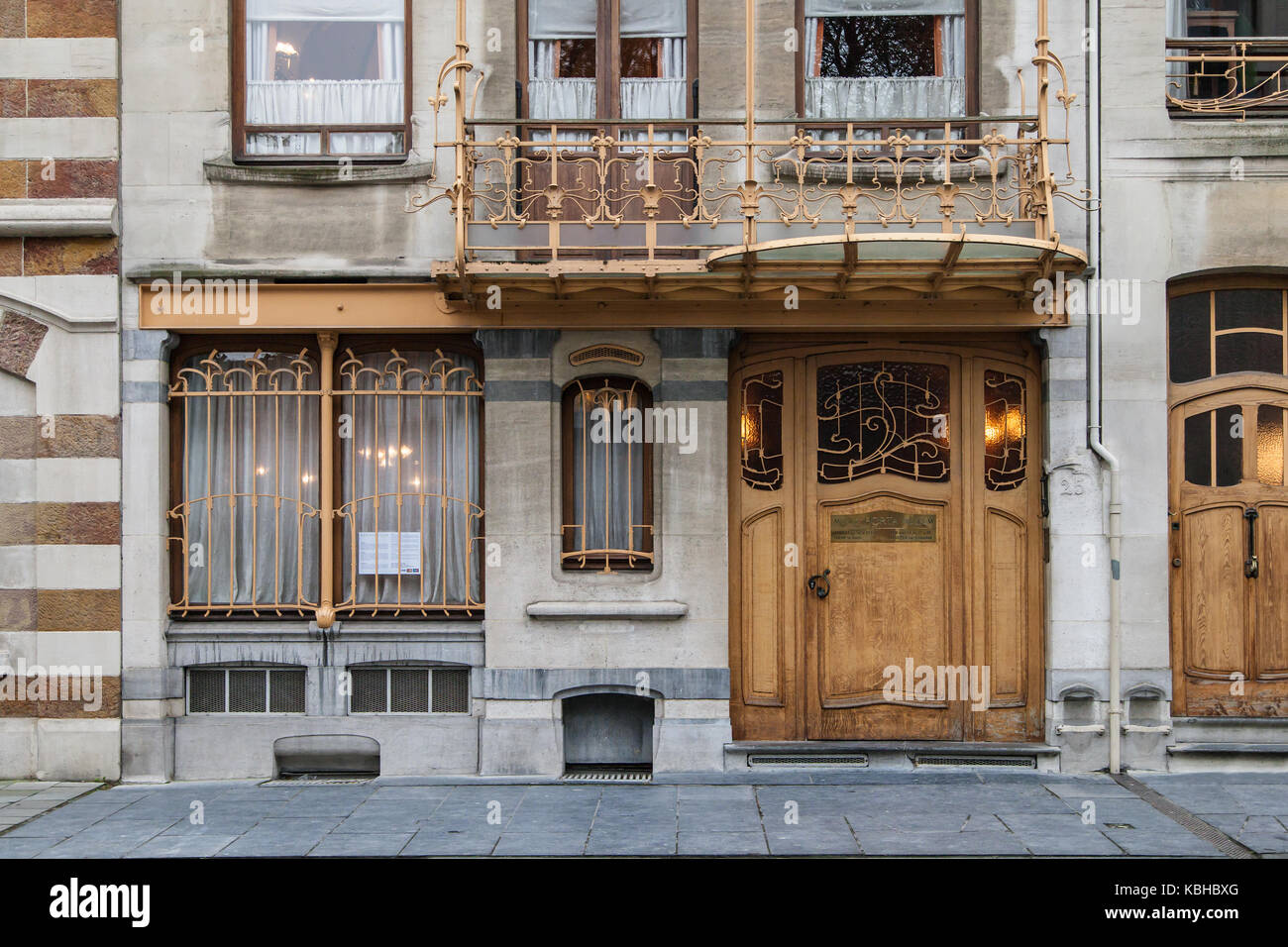 Ehemalige Haus und Atelier von Victor Horta in Brüssel, Belgien. Stockfoto