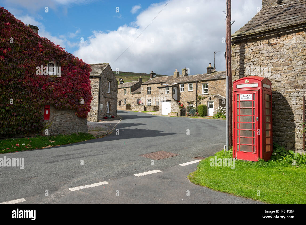 Das Dorf Thwaite in Swaledale in den Yorkshire Dales, England. Stockfoto