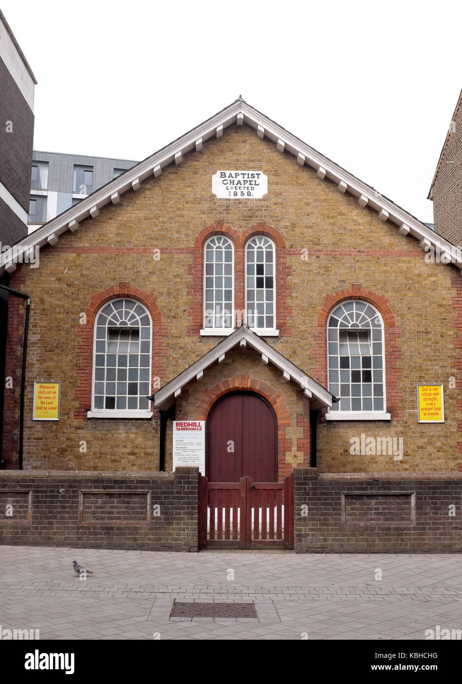 Baptist Chapel Kirche und Halle in Redhill Surrey, Großbritannien Stockfoto