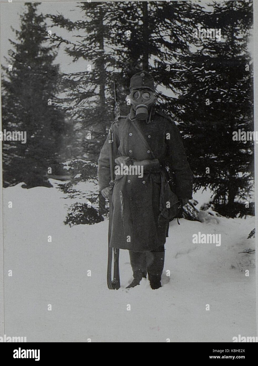 Jnfantereist mit Gasmaske Nov. 1916 (BildID) 15453130 Stockfoto