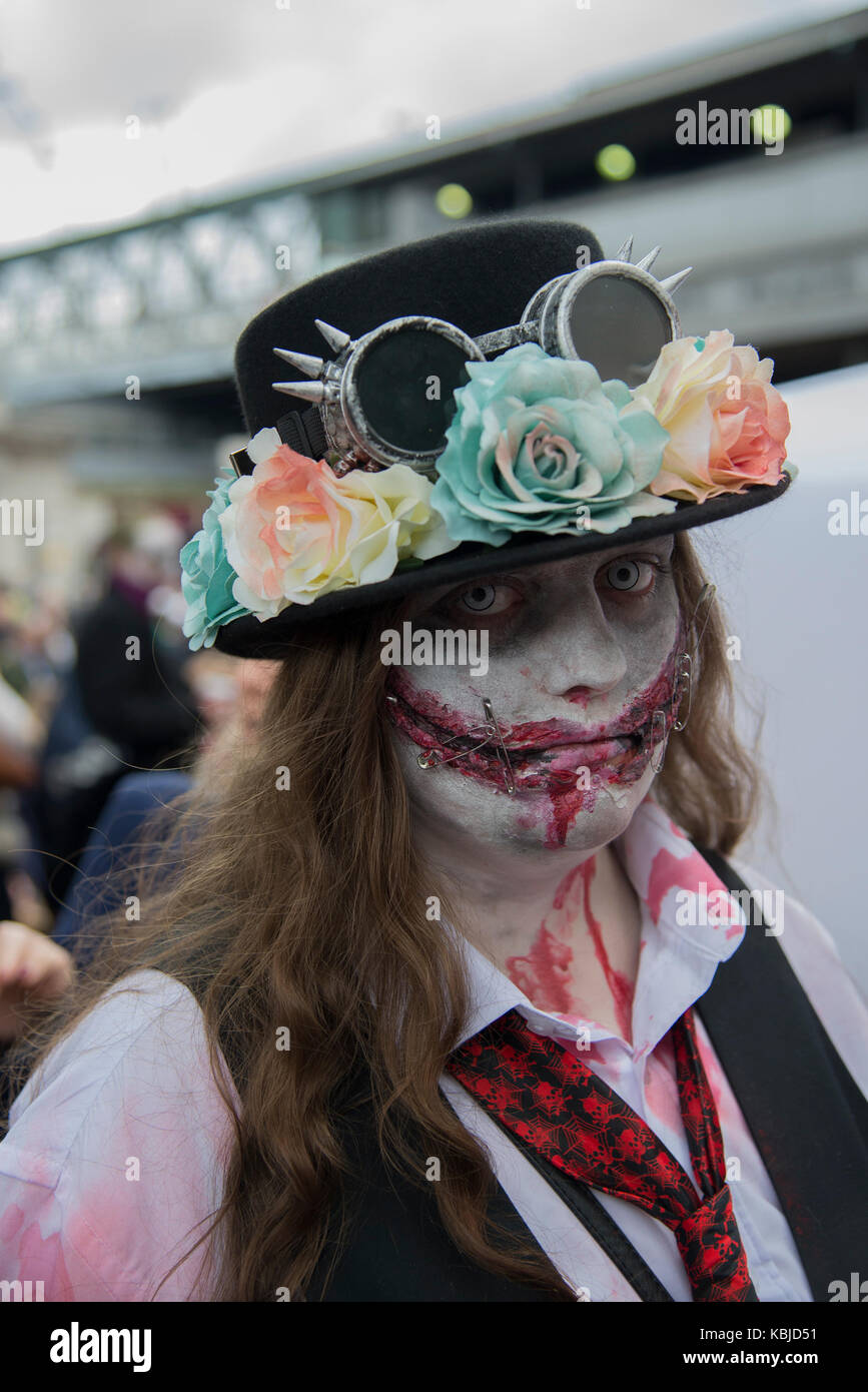 London, Großbritannien. Oktober 2015-16. Welt Zombie Tag. Quelle: A.Bennett Stockfoto