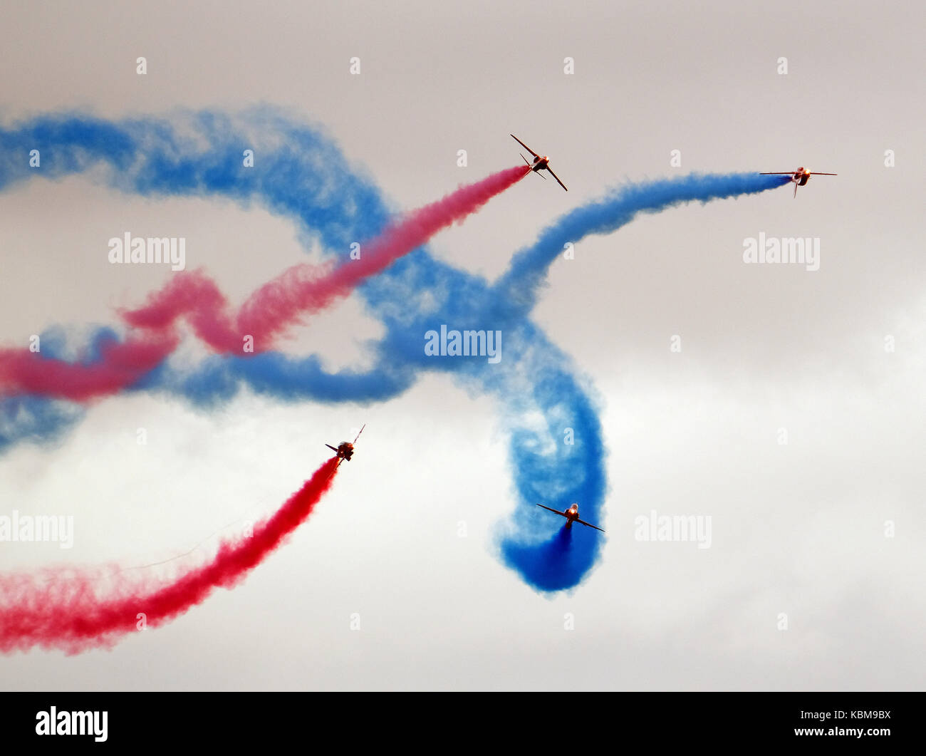 Die roten Pfeile RAF aerobatic Anzeige Mannschaft. Stockfoto