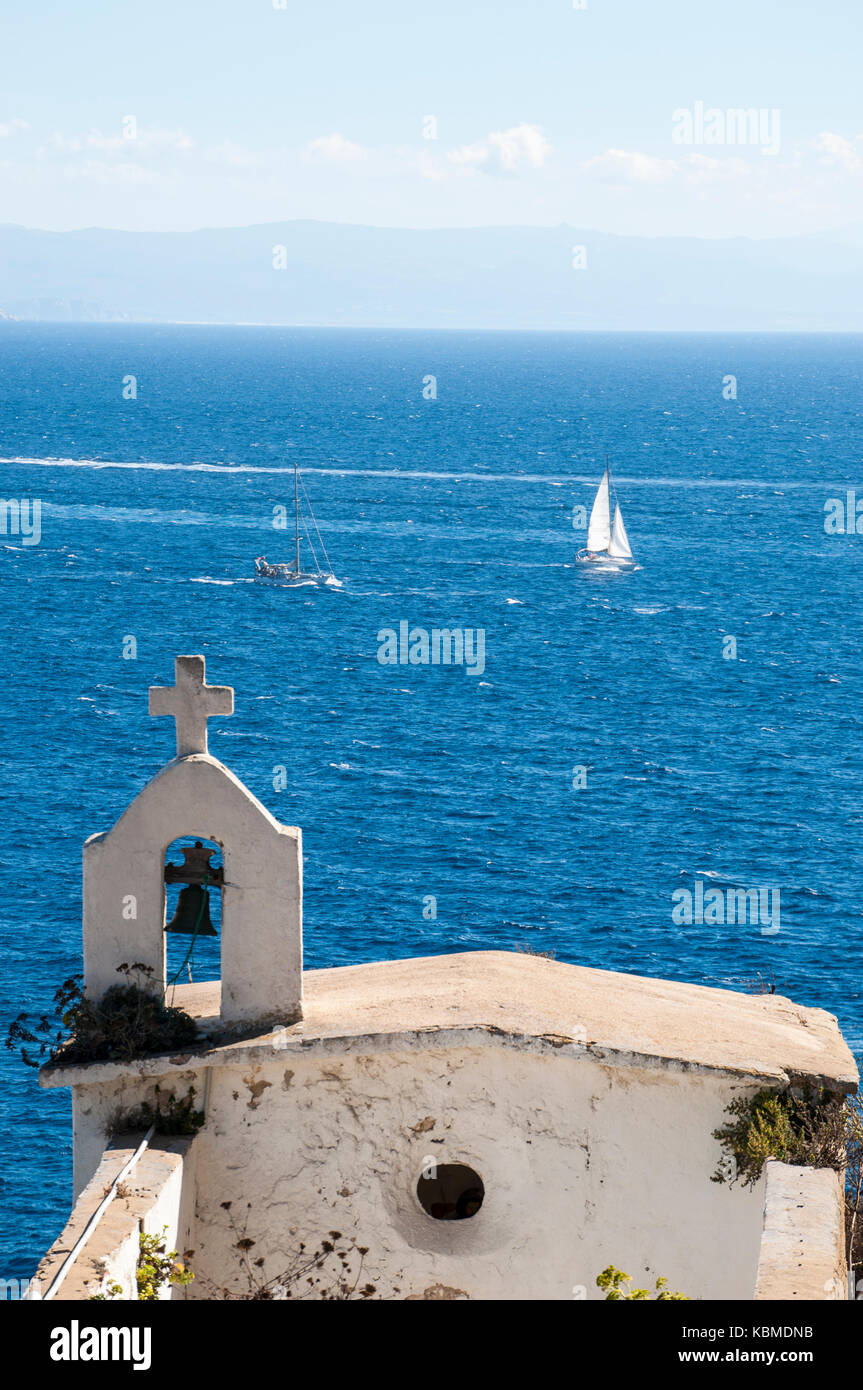 Bonifacio auf Korsika: Die Chapelle Saint-Roch (St. Rochus Kapelle), an der Stelle, wo die letzten Opfer der Pestepidemie von 1528 starb Stockfoto