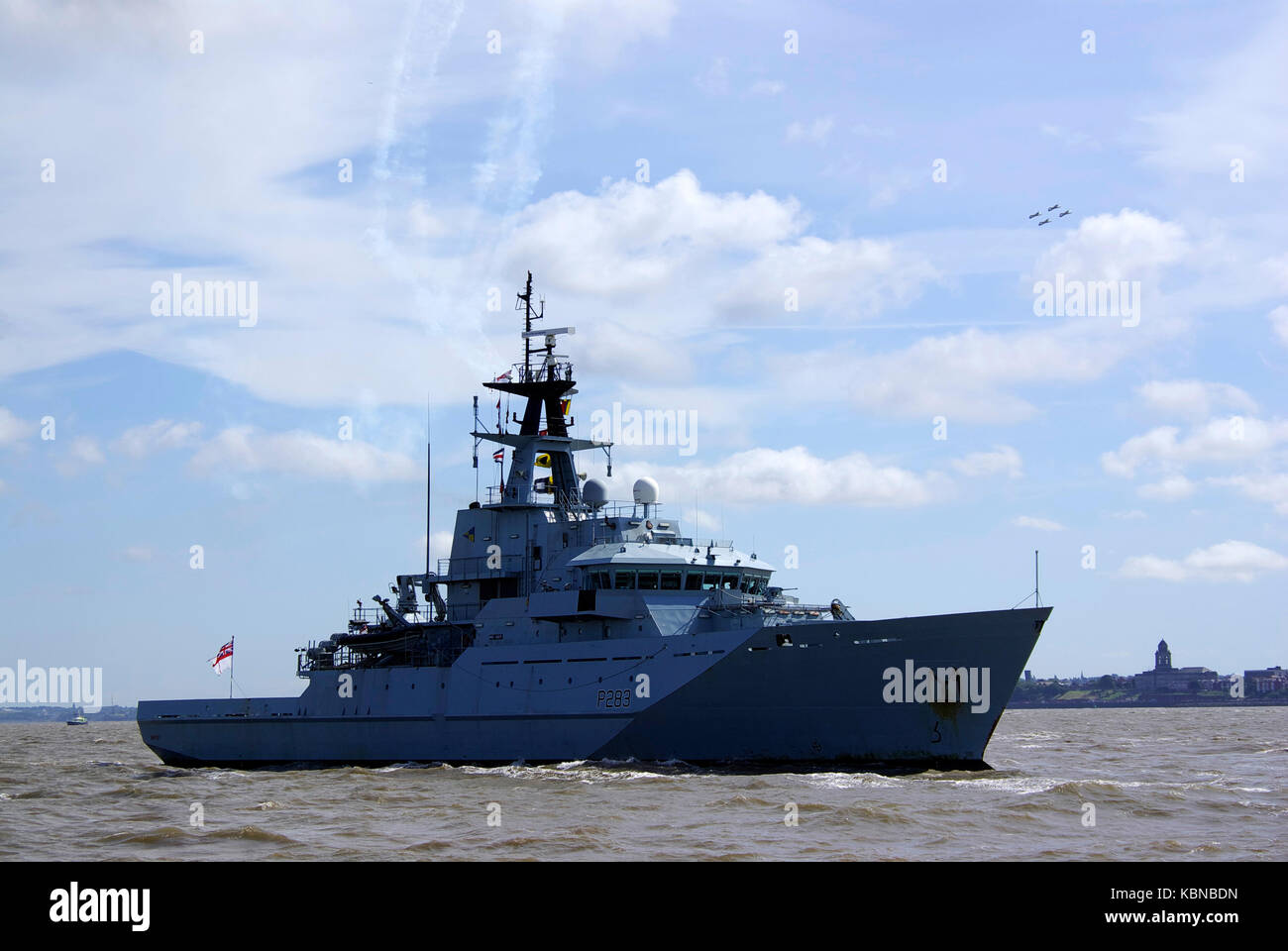 P283, HMS Mersey, Stockfoto