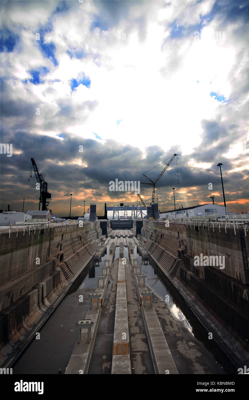 Trockendock Stockfoto