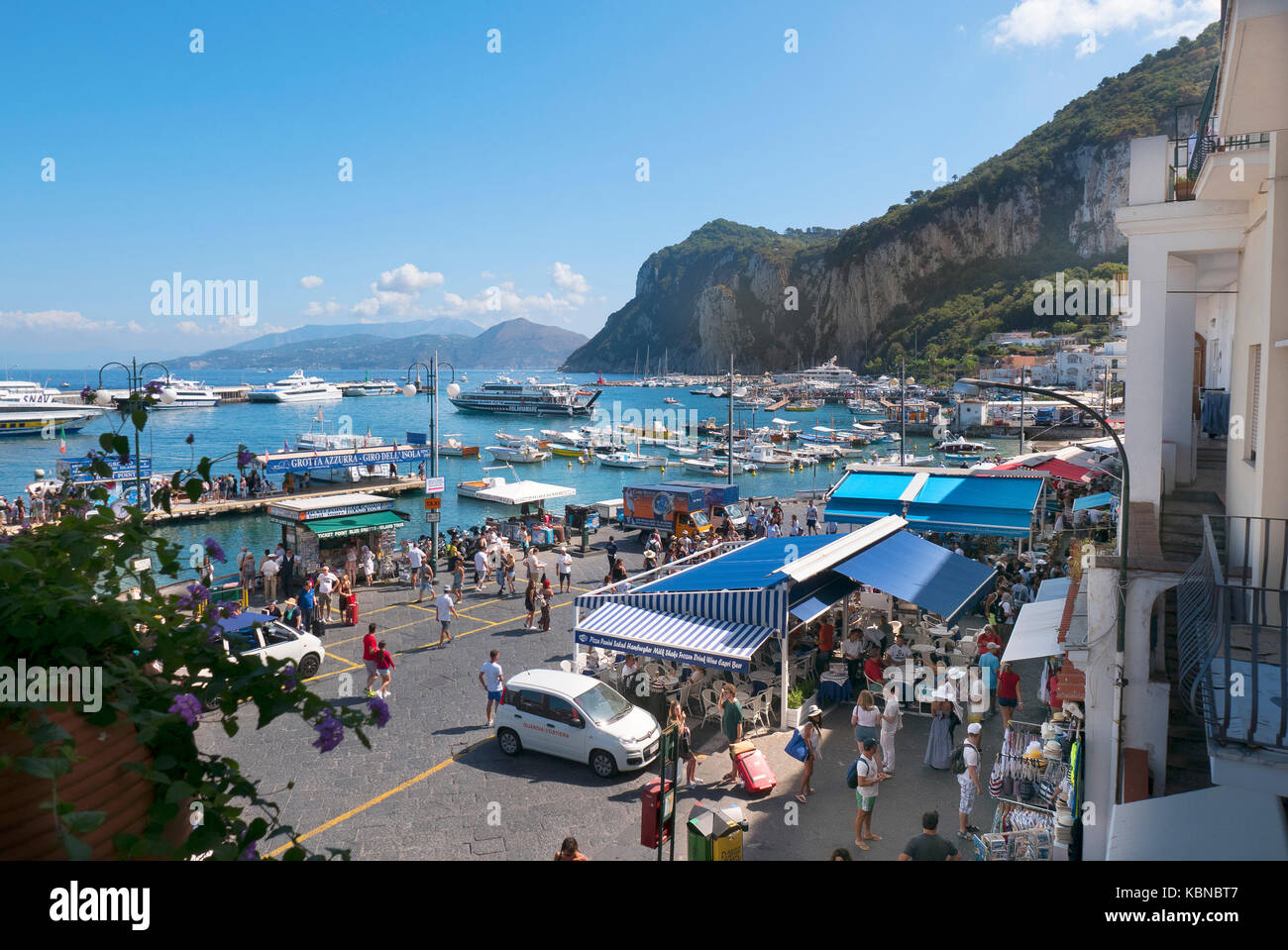Der Hafen von Capri in Italien. Stockfoto