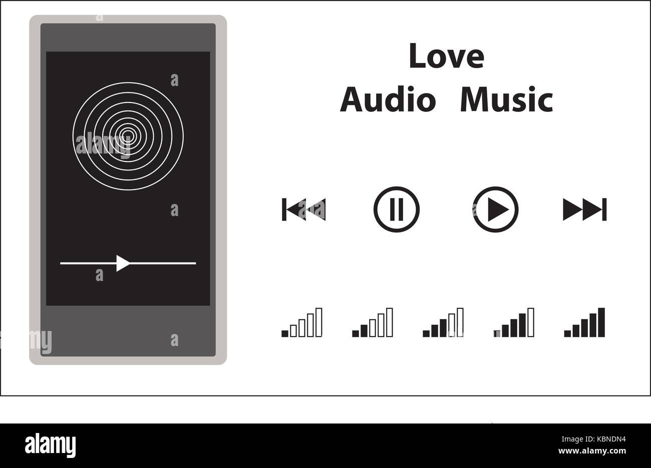 Music Player mit Audio Erfahrung Stock Vektor