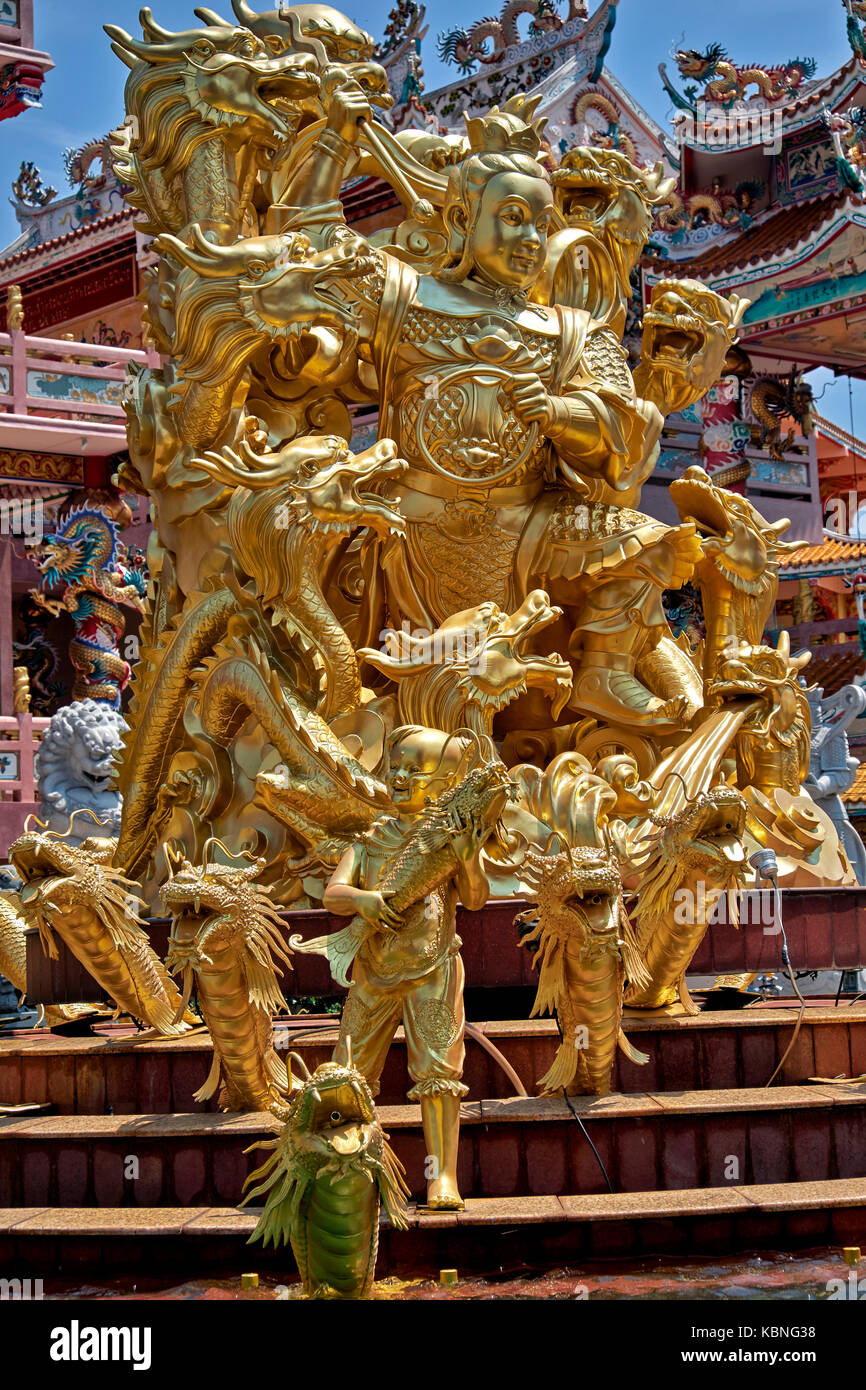 Chinesischer Tempel. Thepsathit Phra Kiti Chalerm chinesische Schrein. Bang Saen, Chonburi Thailand Südostasien Stockfoto