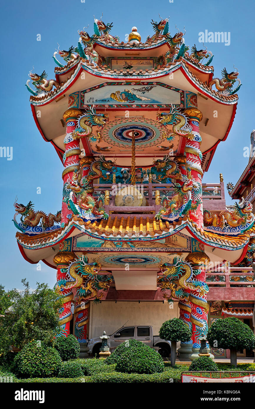 Chinesischer Tempel. Thepsathit Phra Kiti Chalerm chinesische Schrein. Bang Saen, Chonburi Thailand Südostasien Stockfoto
