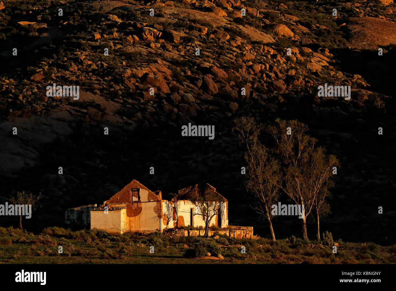 Einem alten, verlassenen ländlichen Bauernhof, Südafrika Stockfoto