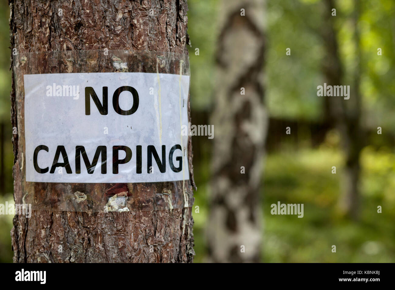Kein Campingplatz Stockfoto