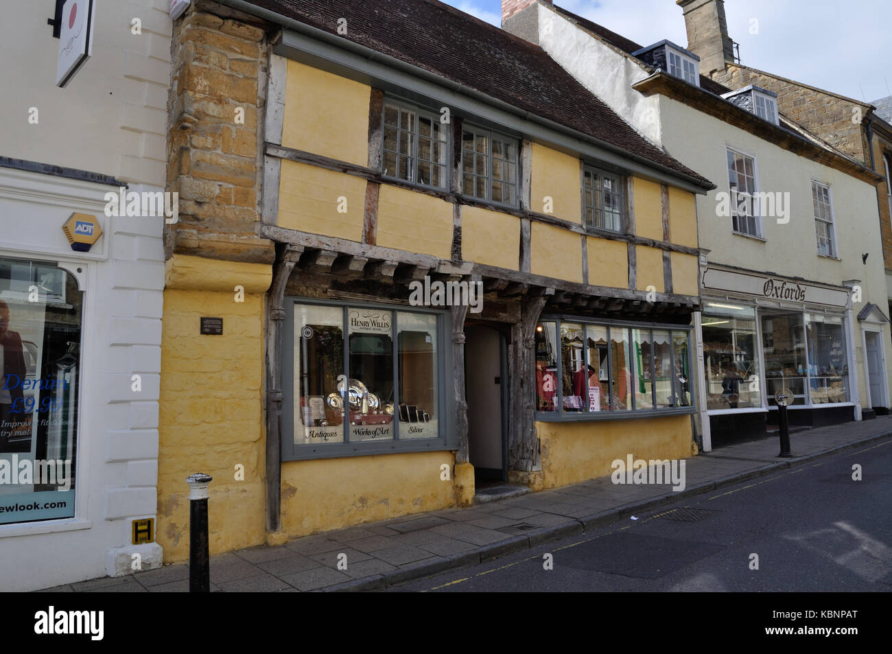 Henry Willis Antik Silber Shop billige Straße, Sherbourne, Dorset. Stockfoto