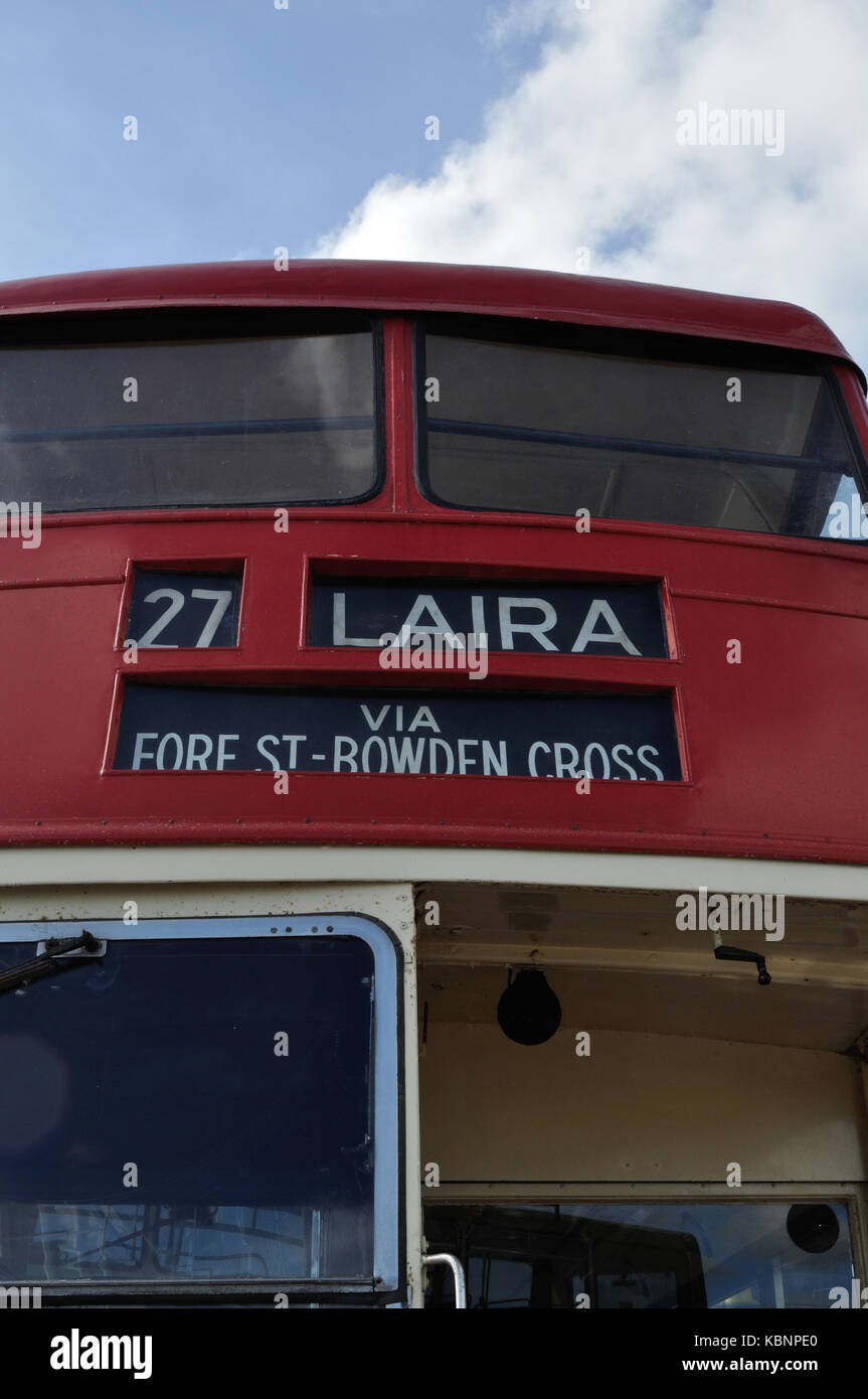 Ehemalige Plymouth City Transport Leyland Titan PD 2/1 liegt im Westen von England Transport Sammlung Tag der offenen Tür bei Winkleigh am 6. Oktober 2013 gesehen Stockfoto