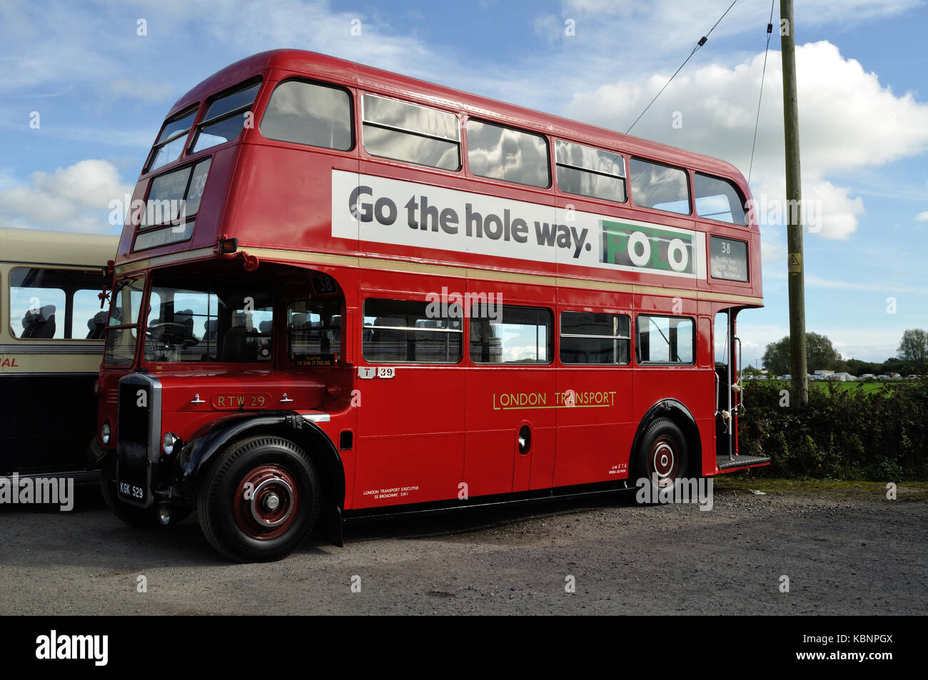 Ehemalige London Transport RTW Leyland Titan PD 2 KGK 529 ist im Westen von England Transport Sammlung Tag der Offenen Tür am 6/10/13 gesehen. Stockfoto