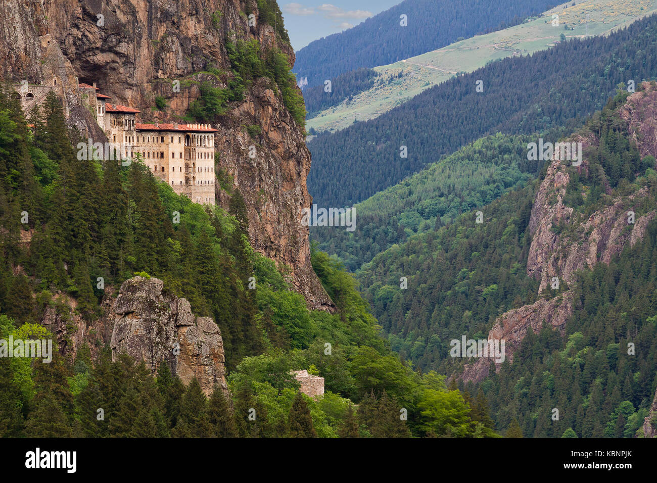 Sumela Kloster in Trabzon, Türkei. Griechisch-orthodoxe Kloster Sumela wurde im 4. Jahrhundert gegründet. Stockfoto