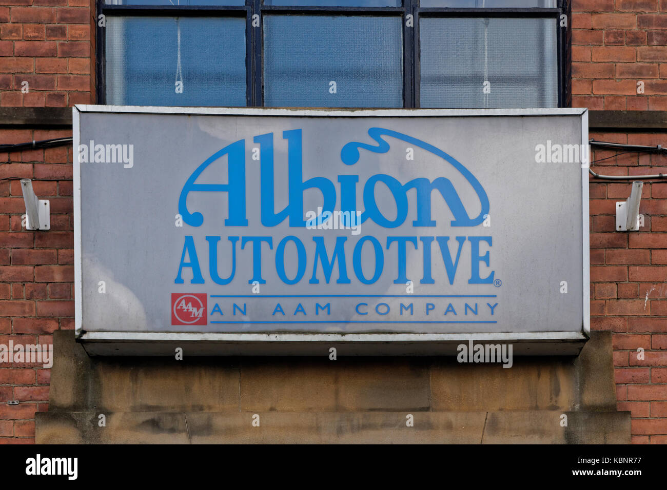 Albion Automotive Limited Zeichen Stockfoto