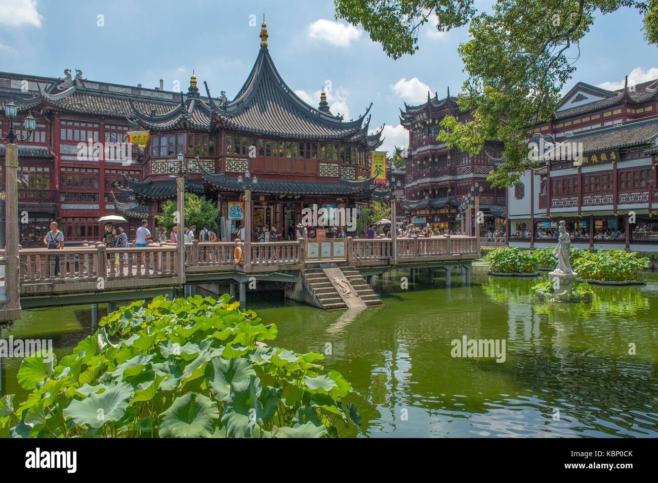See am Yu-Garten, Shanghai, China Stockfoto
