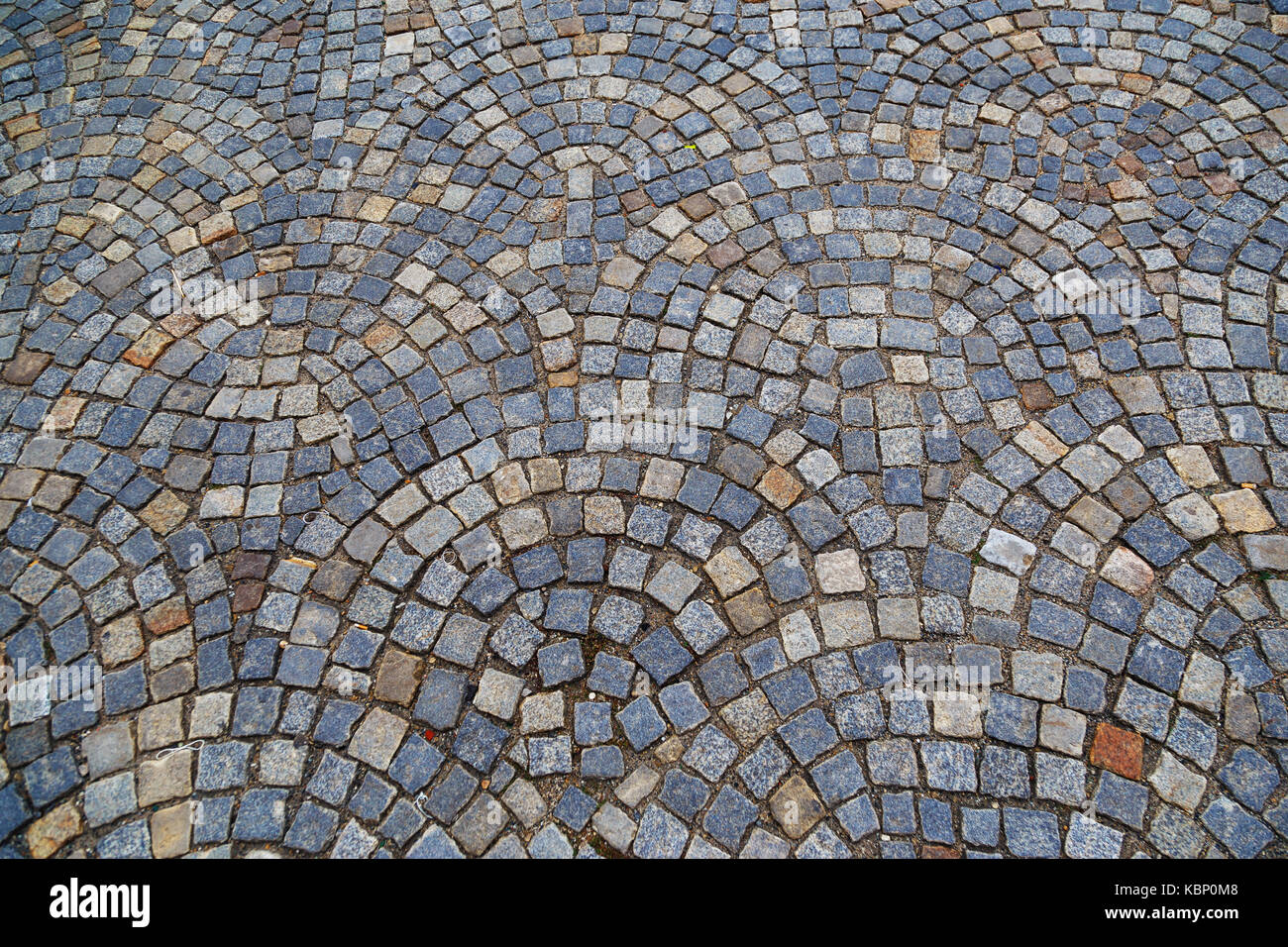 Textur von grauen Stein flach Quadrat Straßenfertiger Stockfoto