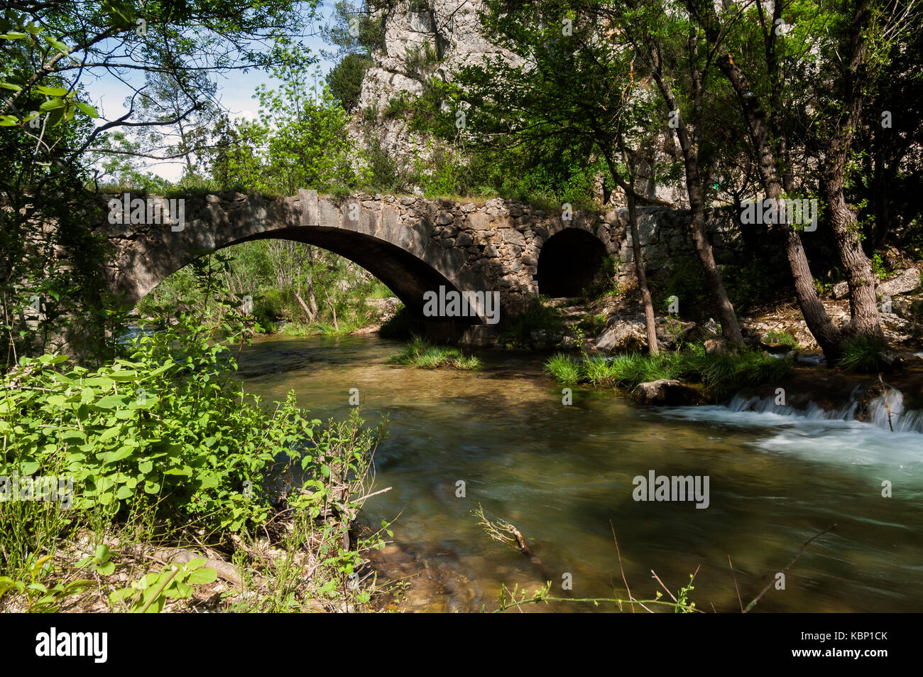 Pont Romain Gorges du Caramy Tourves Provence Verte Var Frankreich 83 Stockfoto