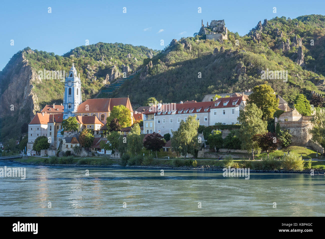 Österreich, Donau in Durnstein Stockfoto