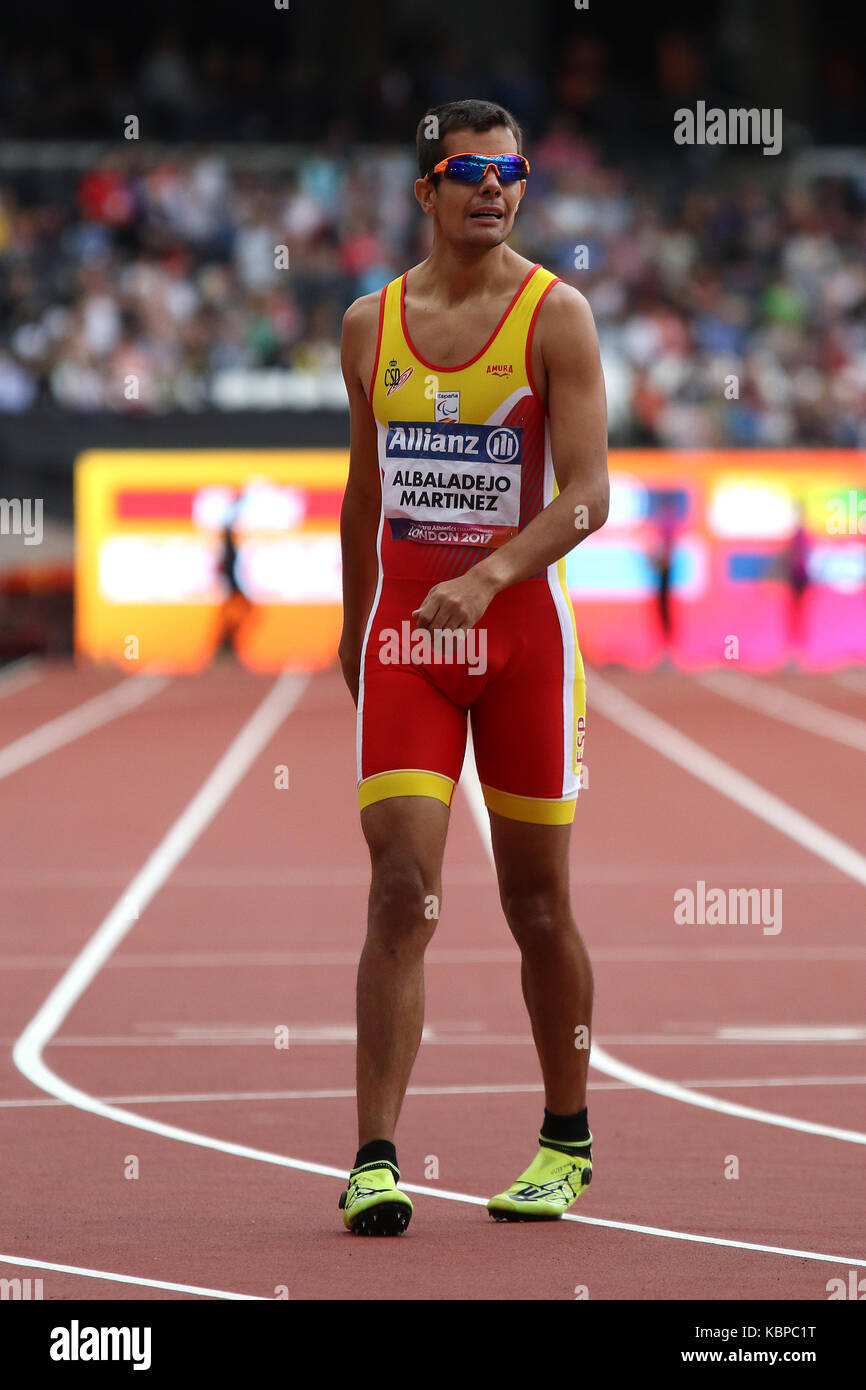 Lorenzo ALBALADEJO MARTINEZ von Spanien in der Männer 400m T38 Finale auf der Welt Para Meisterschaften in London 2017 Stockfoto