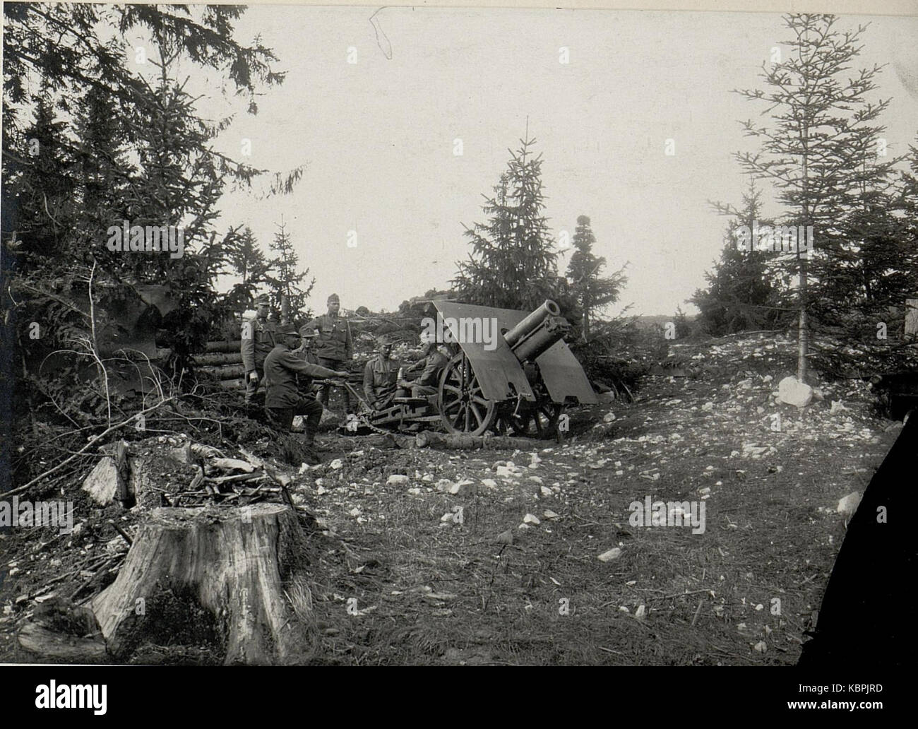 7,5 cm Geb. Kosten Haubitze in Alta. Aufgenommen im Mai 1916. (BildID) 15533930 Stockfoto