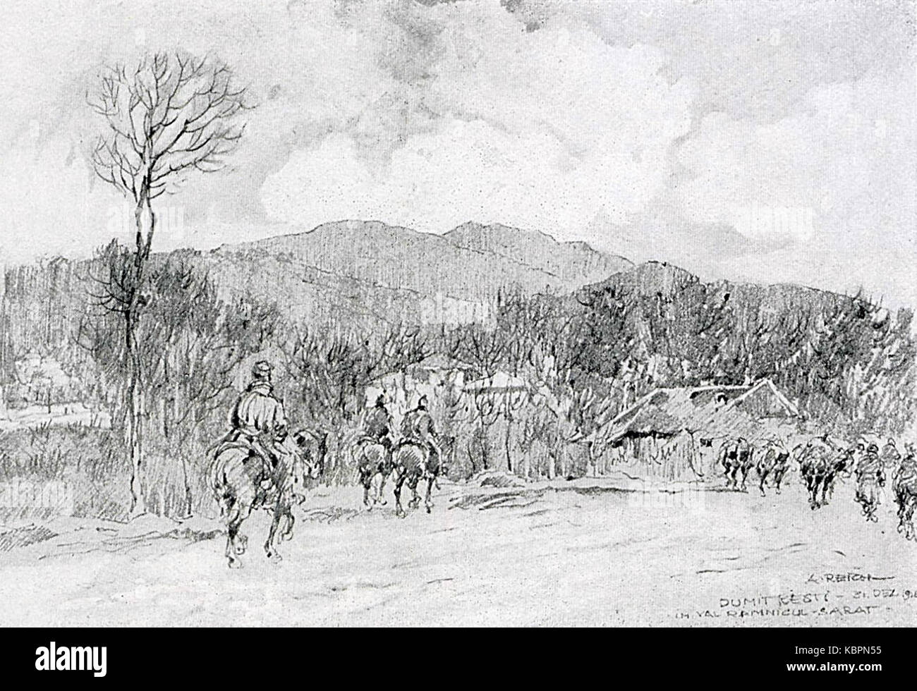 1916 Albert Reich Batalia de la Ramnicu Sarat, trupe relevant in Dumitersti p62 Stockfoto