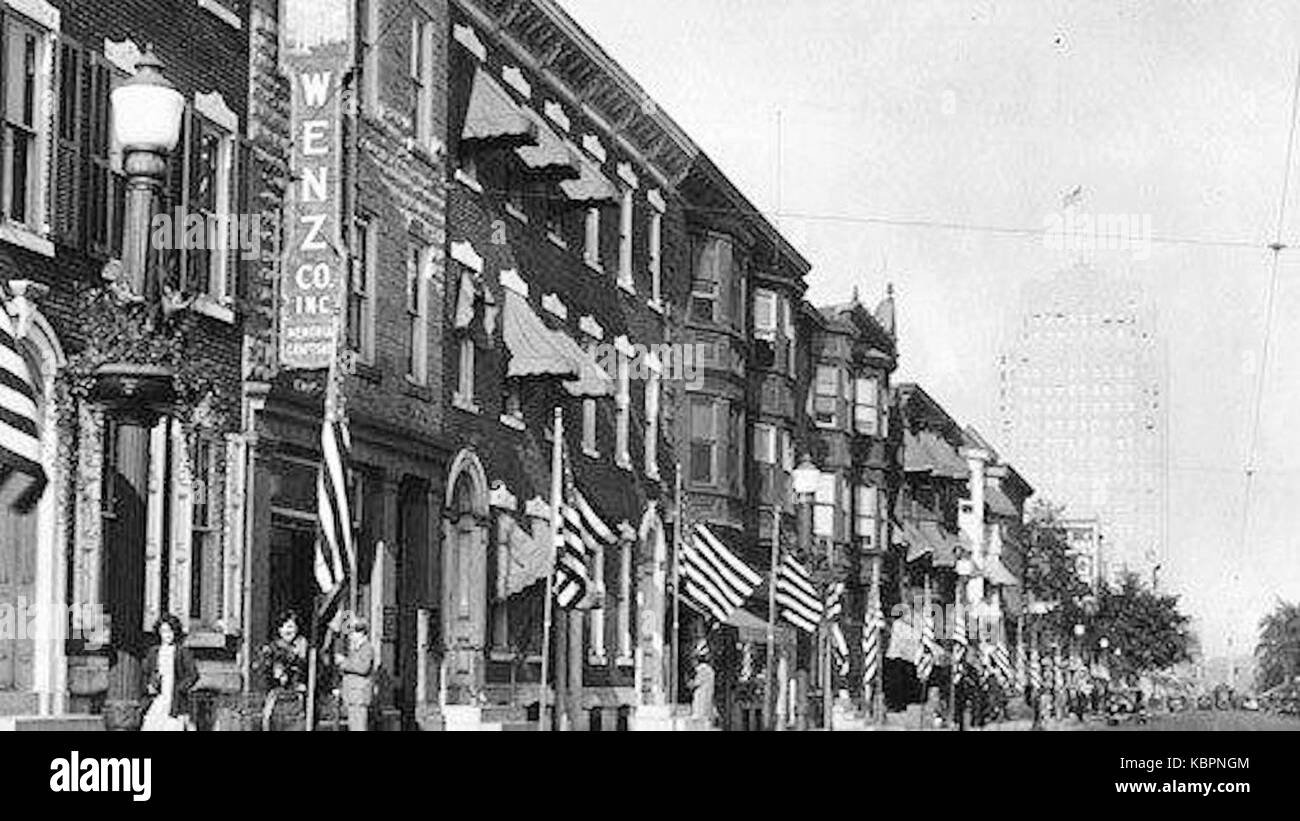 1919 Block 1100 Hamilton suchen Wewt Allentown PA Stockfoto