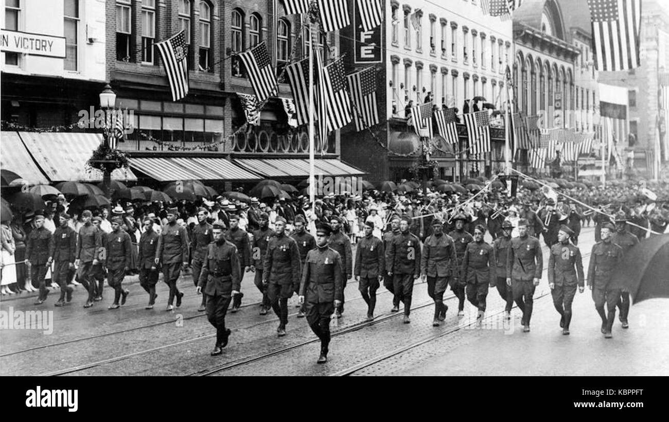 1919 der Erste Weltkrieg Siegesparade Block 800 Hamilton Street 2 Allentown PA Stockfoto