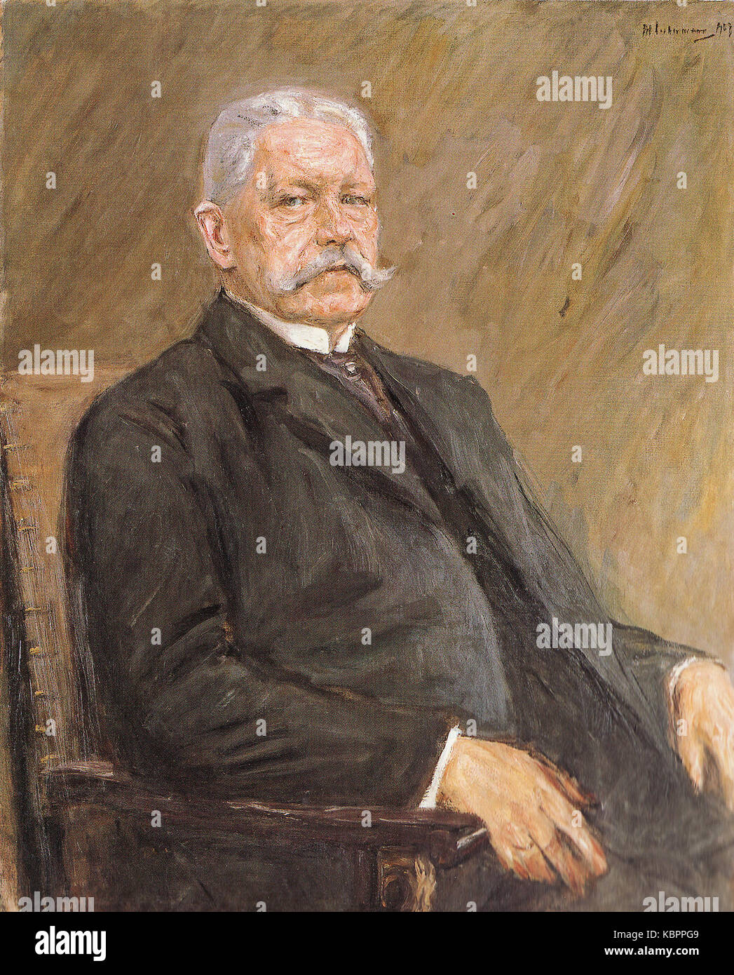 Liebermann Portret van Paul von Hindenburg Stockfoto