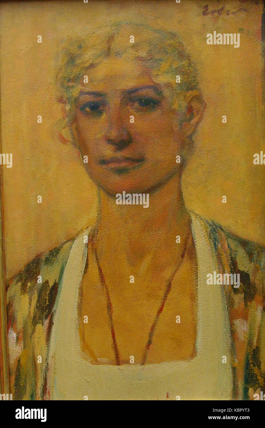 Fritz Erler Frauenbildnis Stockfoto