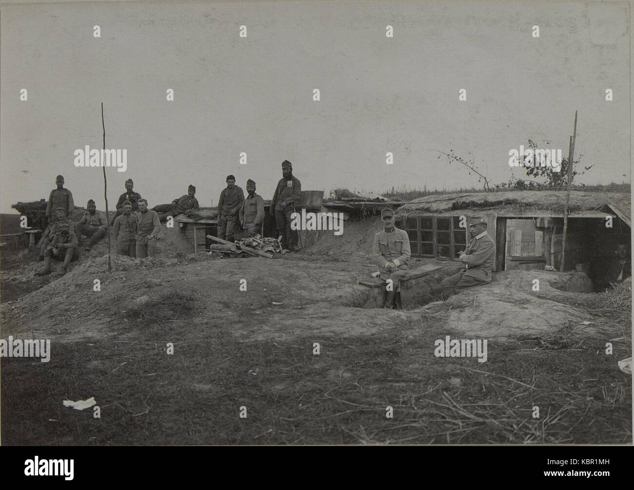 Rgts. Stab d 14. Inftr. Reg. in Stellung. (2.10.1915.) (BildID) 15459464 Stockfoto