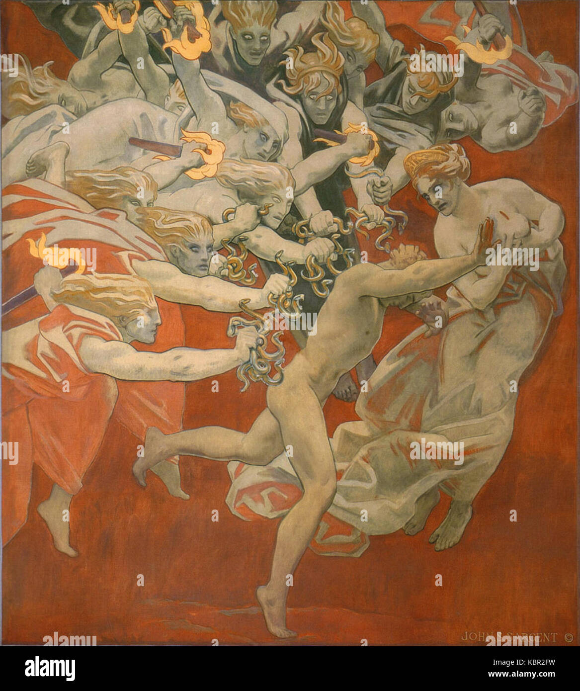 Singer Sargent, John Orest von den Furien 1921 verfolgt Stockfoto