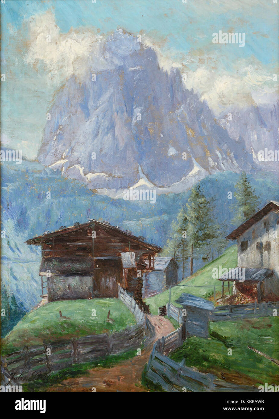 Auf der Alm Desgoffe Jules ca.35 X 24 cm Stockfoto