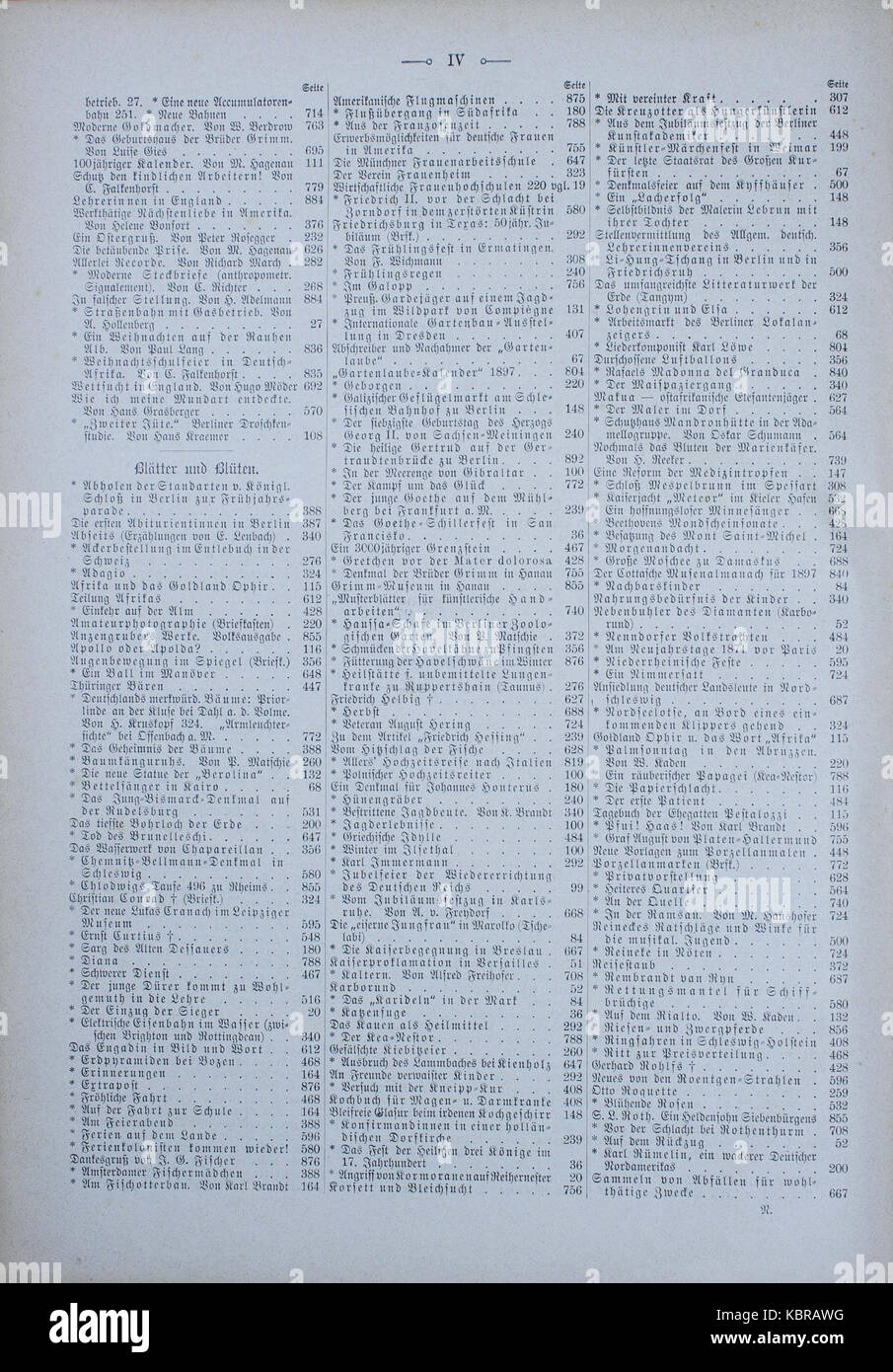 Ein Bild aus der 1896 erschienenen Ausgabe der Gartenlaube. Diese Seite zeigt eine Kombination aus Text und Illustrationen, die den Fokus des Magazins auf Kultur, Wissenschaft und soziale Themen des späten 19. Jahrhunderts widerspiegeln. Stockfoto