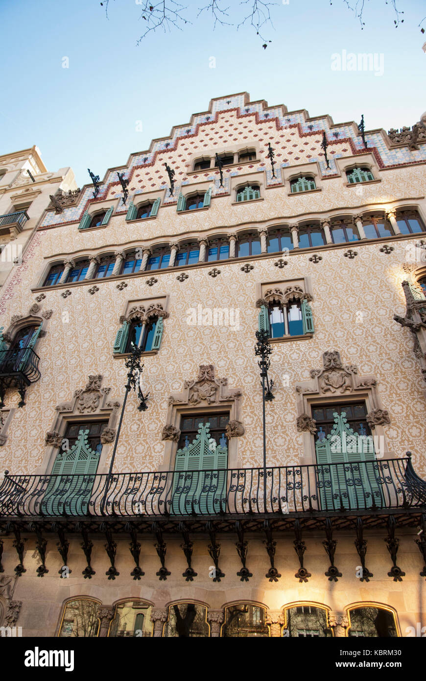 Einer der schön gestalteten Häuser in Barcelona, Spanien ...