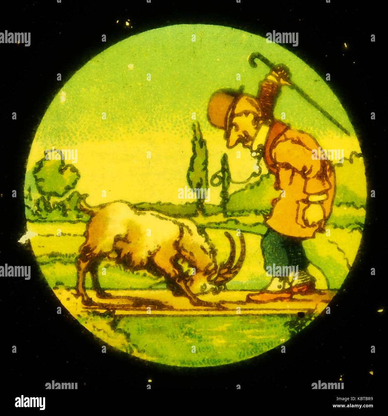 T.v.K. 5 Geschichte von einem Mann und einer Ziege, Bild 3 Stockfoto