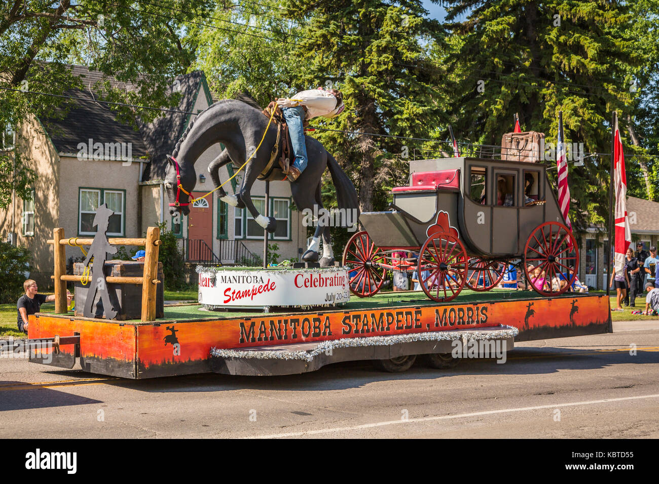 2017 Sunflower Festival Street Parade in Altona, Manitoba, Kanada. Stockfoto