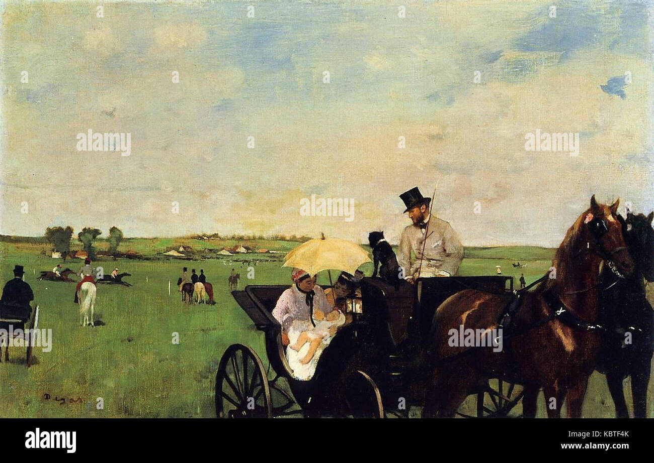 Eine Kutsche bei den Rennen Stockfoto