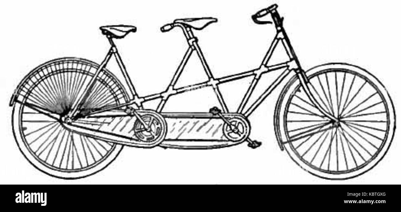 Britannica Fahrrad Raleigh Tandem Stockfoto