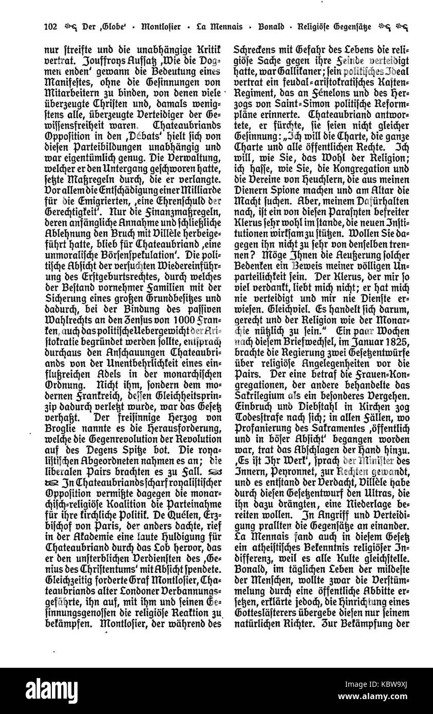 De Chateaubriand (Blennerhasset) 108 Stockfoto