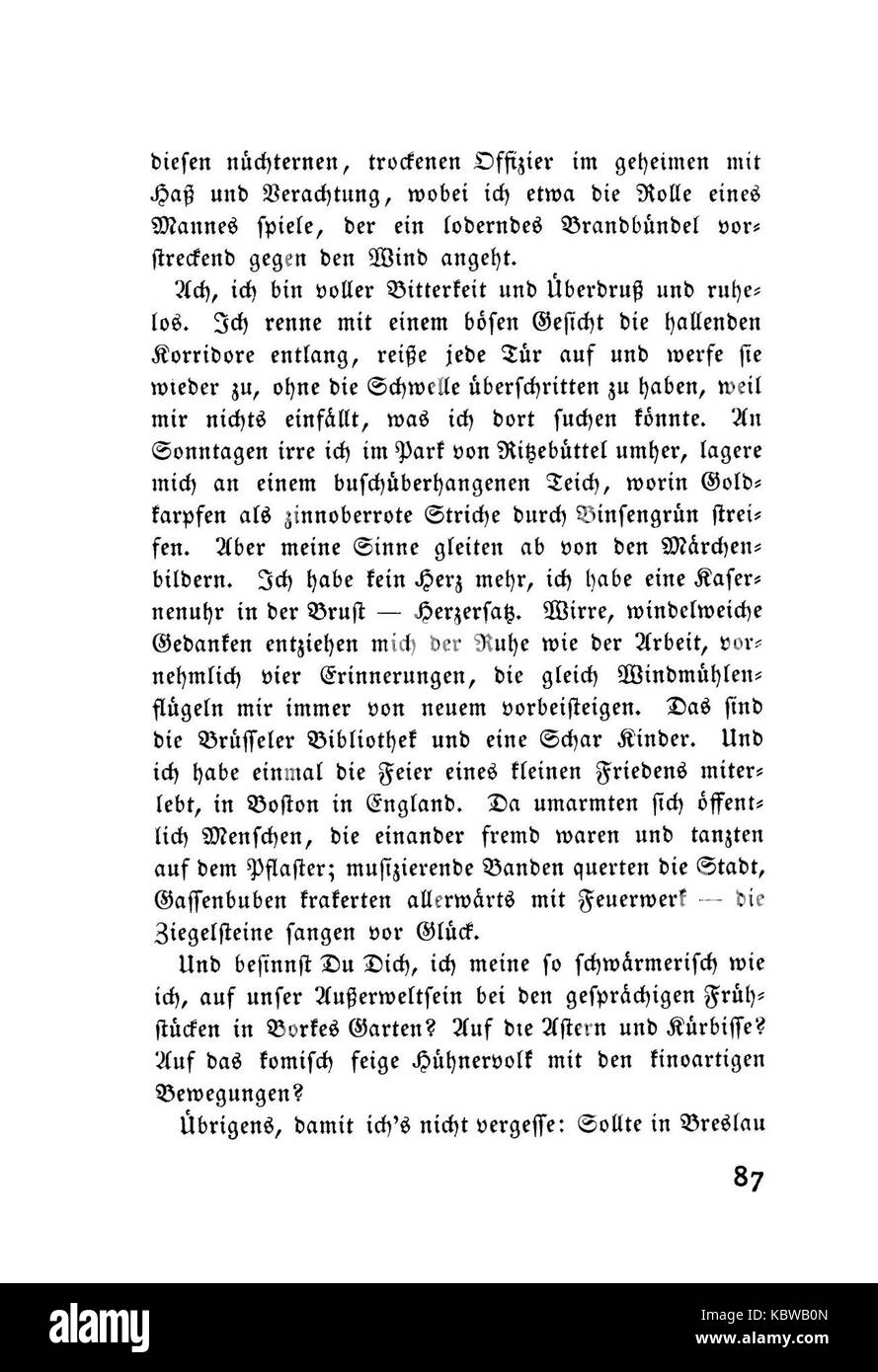 Woge (Ringelnatz) 087 Sterben Stockfoto