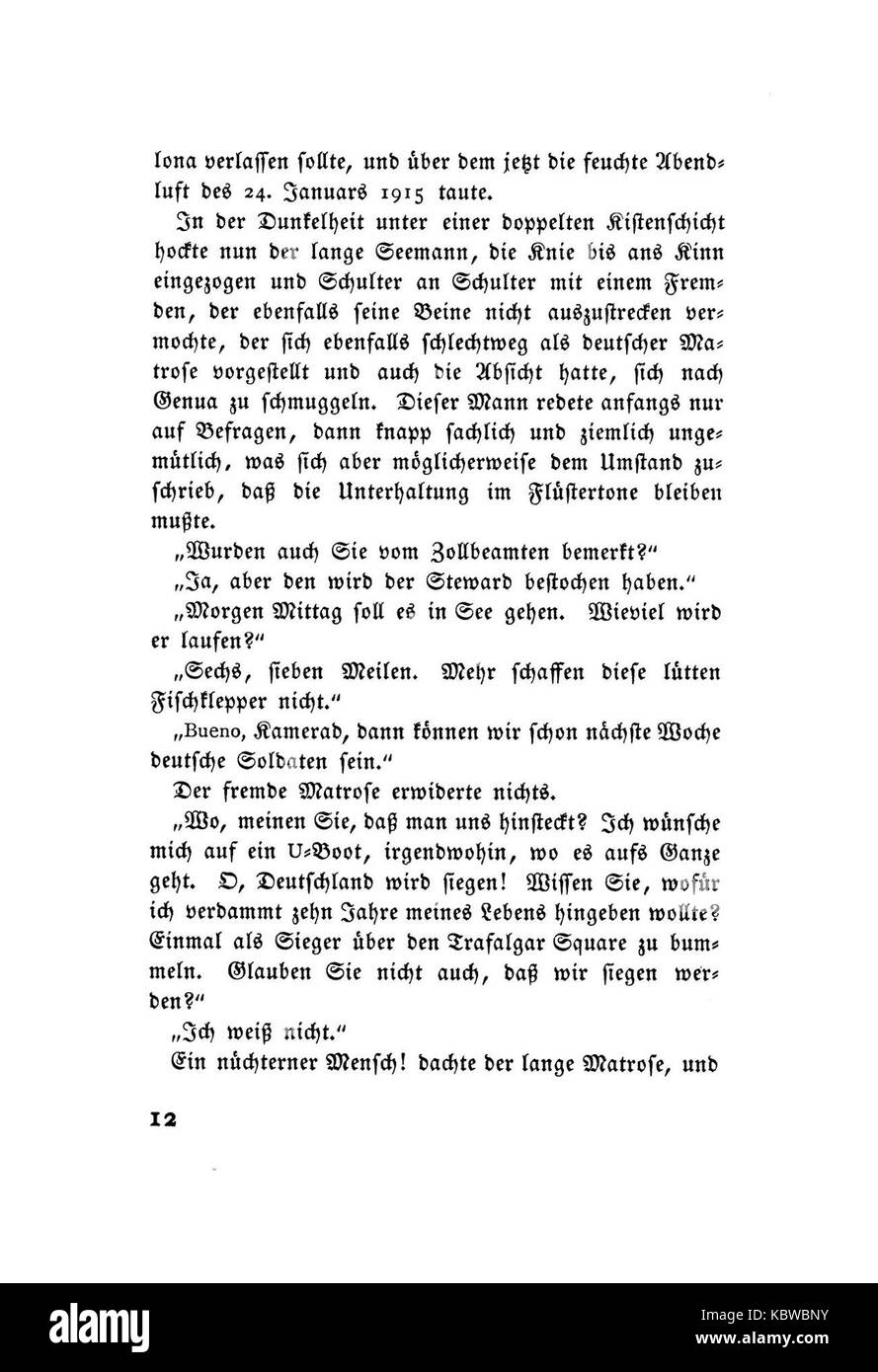 Dieses Bild bezieht sich wahrscheinlich auf eine Illustration oder ein Stück aus „die Woge“, einem Werk des deutschen Künstlers Joachim Ringelnatz. Das Stück sollte seinen einzigartigen künstlerischen Stil widerspiegeln, der Anfang des 20. Jahrhunderts populär war. Stockfoto