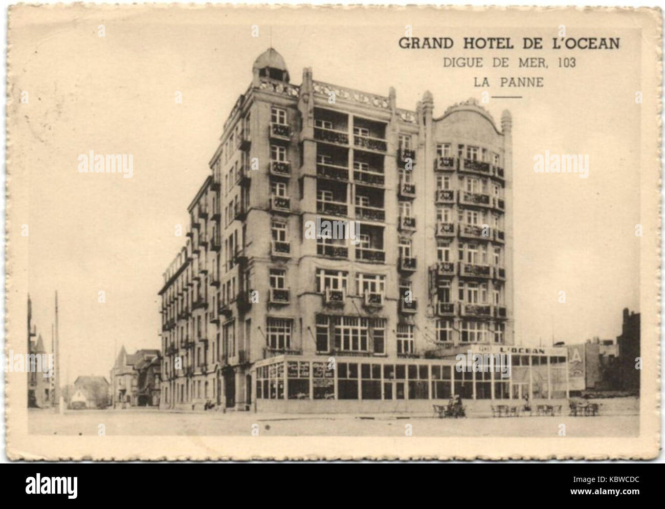 Grand Hotel Ocean La Panne 1906 Stockfoto