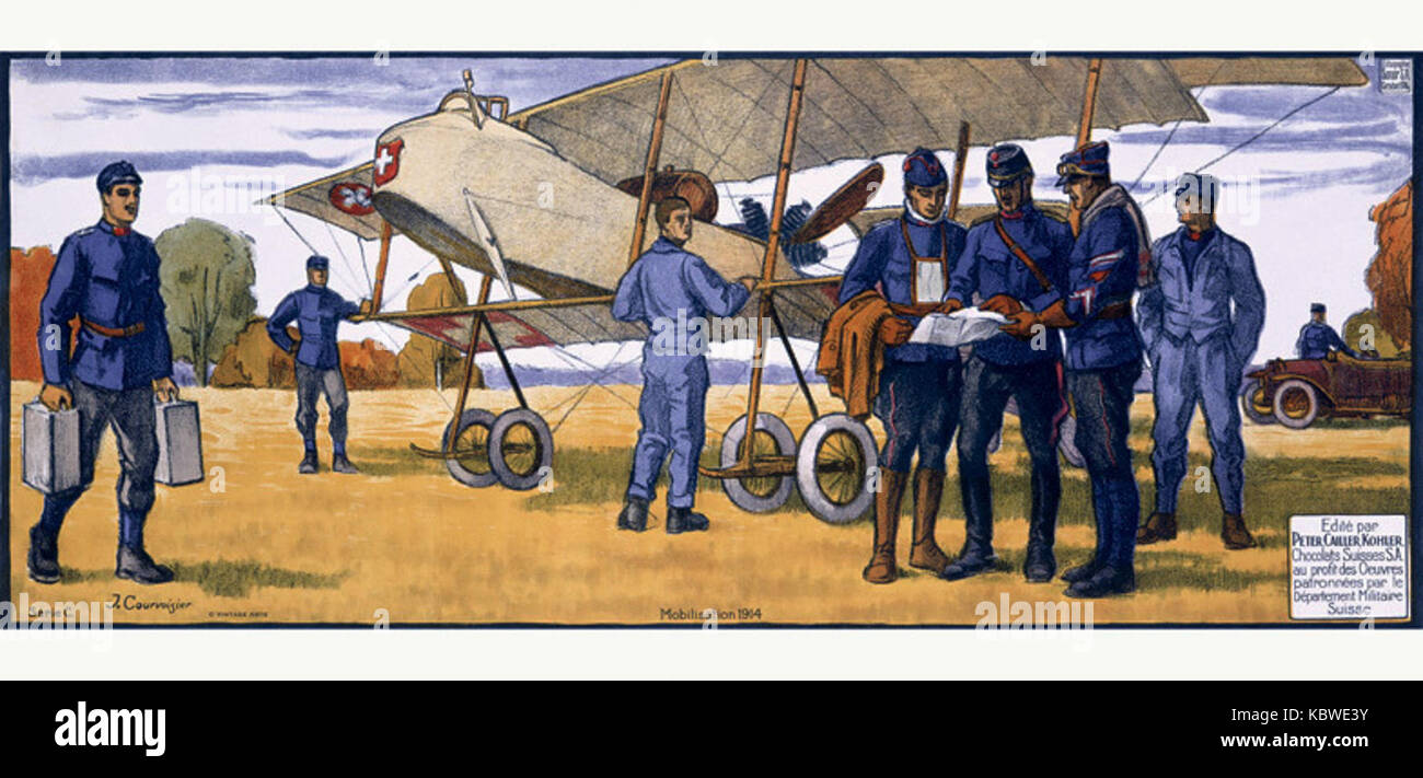 Jules Courvoisier Mobilmachung 1914 Stockfoto